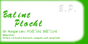 balint plochl business card